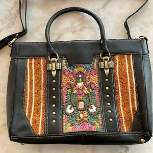 New Vintage Addiction Beaded Satchel Tote Hand-bag